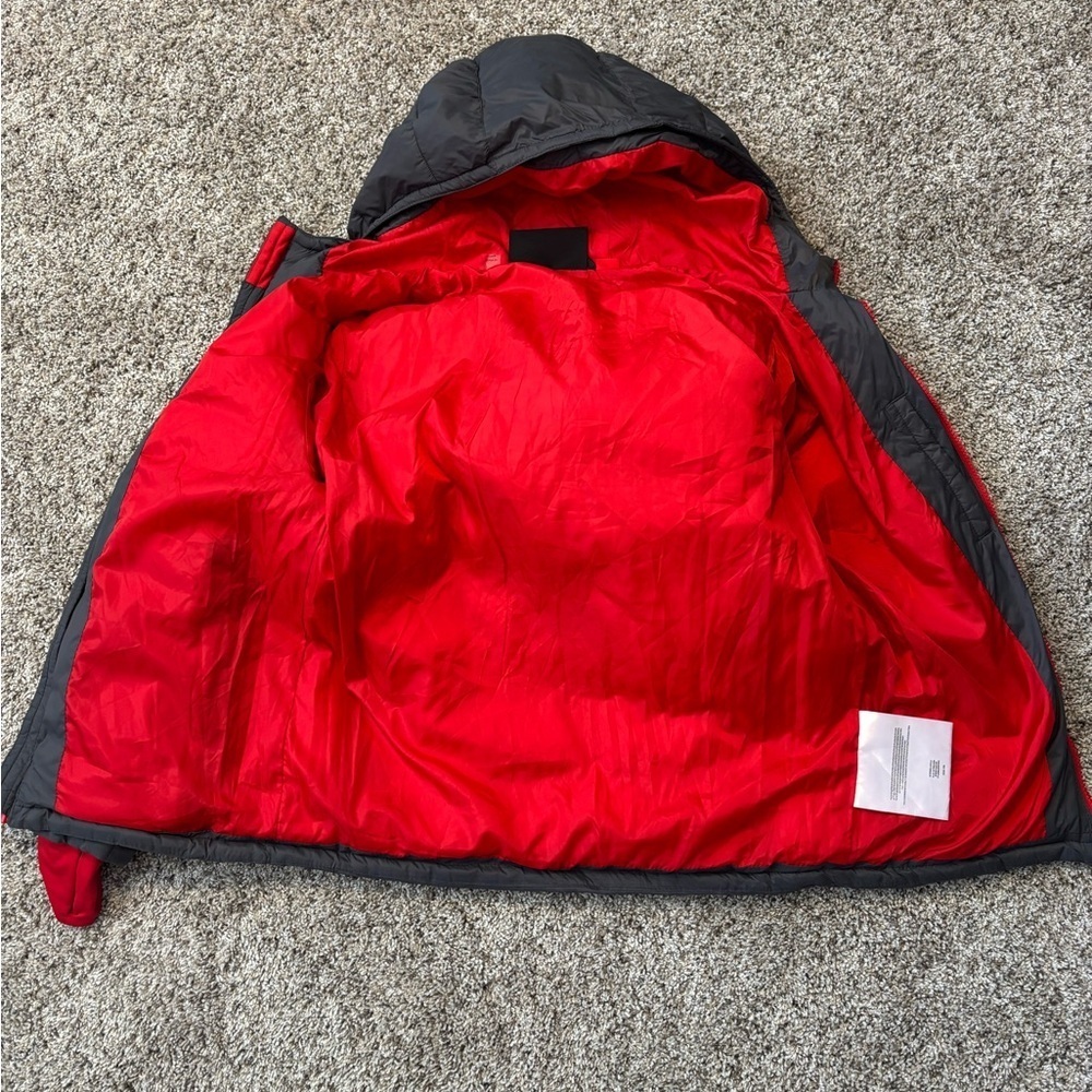 Spyder Men Charcoal and Crimson Puffer Jacket - Picture 12 of 14